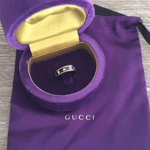 Authentic Gucci Icon ring with gemstones